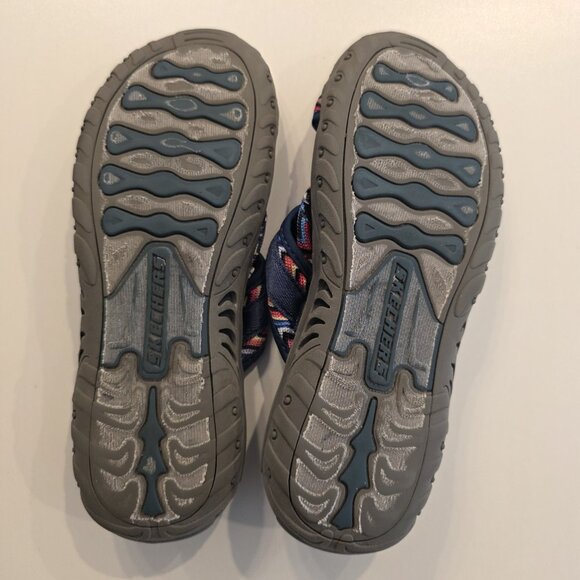 Skechers Outdoor Lifestyle Reggae Zig Swag Flip-Flop Sandals Navy Multicolor 8.5 - Picture 6 of 9